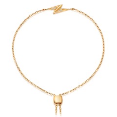 Sterling Silver Cubic Zirconia Mini Lightning Bolt Stud Bracelet
