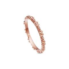 Landou Jewelry Sterling Silver Beaded Band Ring