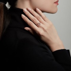 Sterling Silver Cubic Zirconia and Opal Delicate Ring