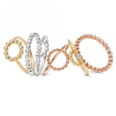 Sterling Silver Cubic Zirconia Thin Eternity Ring