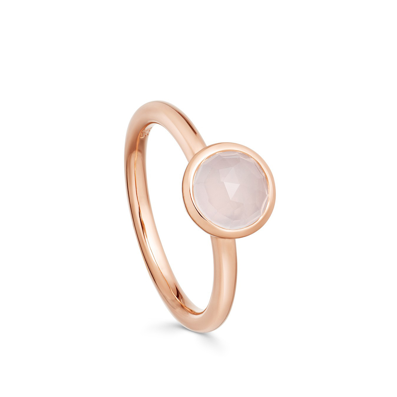Dainty Sterling Silver Soliatire Mini Moonstone Ring