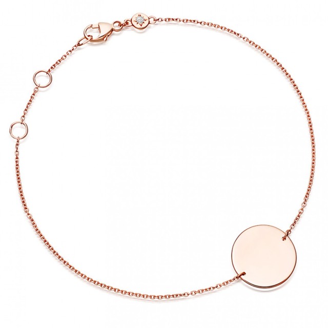 Sterling Silver Engravable Disc Bracelet