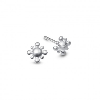 Sterling Silver Mini Floris Stud Earrings for Girl