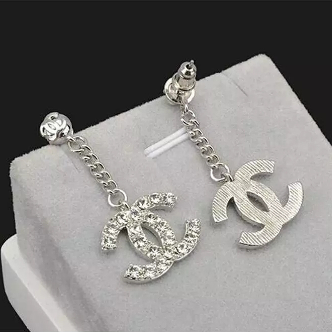 Vintage White Studs Silver Earrings Rhinestones Dangle Charms Hoops For Women Girls