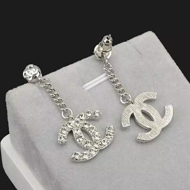 Vintage White Studs Silver Earrings Rhinestones Dangle Charms Hoops For Women Girls