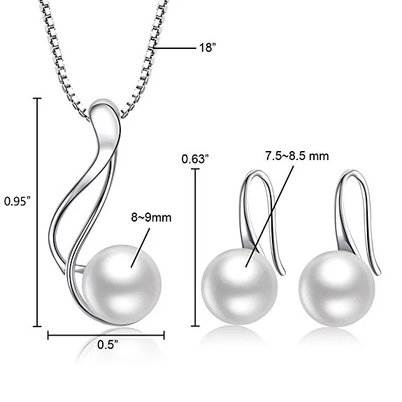 China Wholesale Silver 925 Jewelry Set Wedding Earrings and Necklace