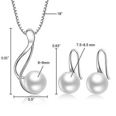 China Wholesale Silver 925 Jewelry Set Wedding Earrings and Necklace