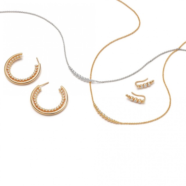 Fine Jewelry Sterling Silver Cubic Zirconia Dainty Hoop Earrings