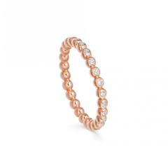 Sterling Silver Cubic Zirconia Thin Eternity Ring