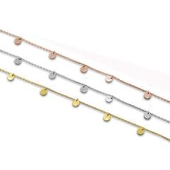 Best Selling 925 Sterling Silver Coin Drop Multi Tiny Disc Bracelet