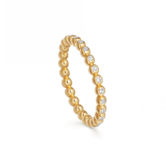 Sterling Silver Cubic Zirconia Thin Eternity Ring