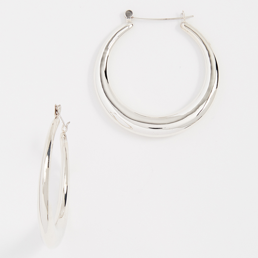 Landou Customized Jewelry Stainless Steel Large Gianna Hoop Earrings