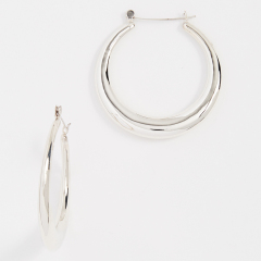 Landou Customized Jewelry Stainless Steel Large Gianna Hoop Earrings