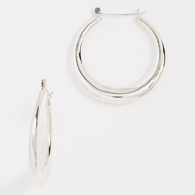 Landou Customized Jewelry Stainless Steel Large Gianna Hoop Earrings