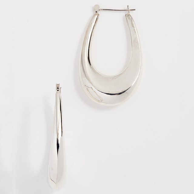 Landou Customized Jewelry Stainless Steel Large Sandra Hoop Earrings