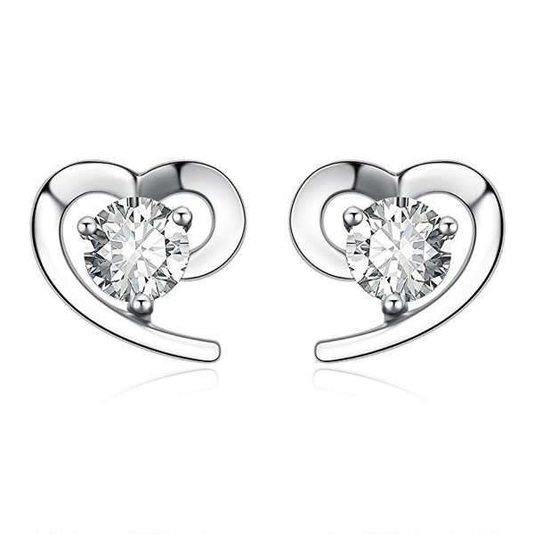 Sreema London 925 Sterling Silver Heart Jewellery Set