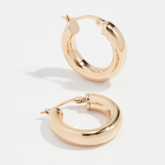 Landou Customized Jewelry Stainless Steel Dominique Hoop Earrings