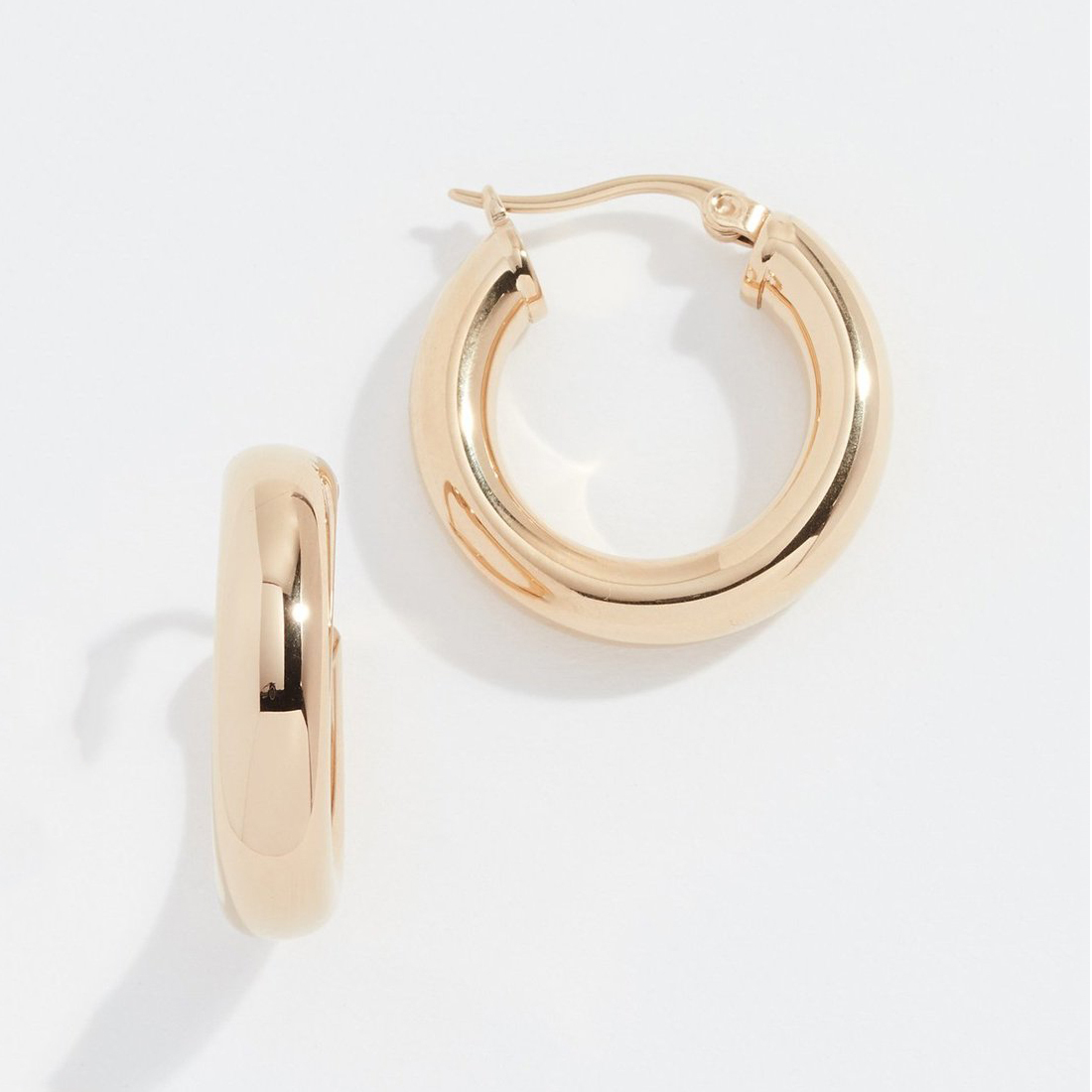 Landou Customized Jewelry Stainless Steel Dominique Hoop Earrings