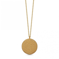 Custom Designer Sterling Silver Round Pendant Necklace