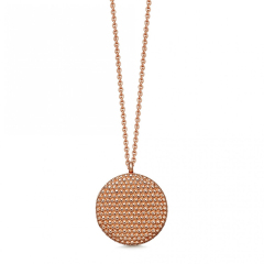 Custom Designer Sterling Silver Round Pendant Necklace