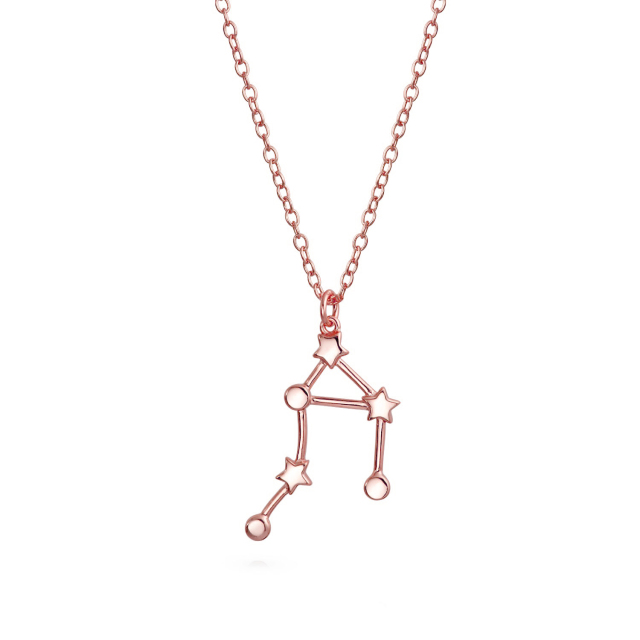14K Gold Plated Sterling Silver Zodiac Constellation Pendant Necklace