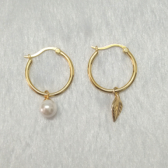 Customized Jewelry Sterling Silver 18K Yello Gold Hoop Earrings