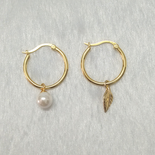 Customized Jewelry Sterling Silver 18K Yello Gold Hoop Earrings