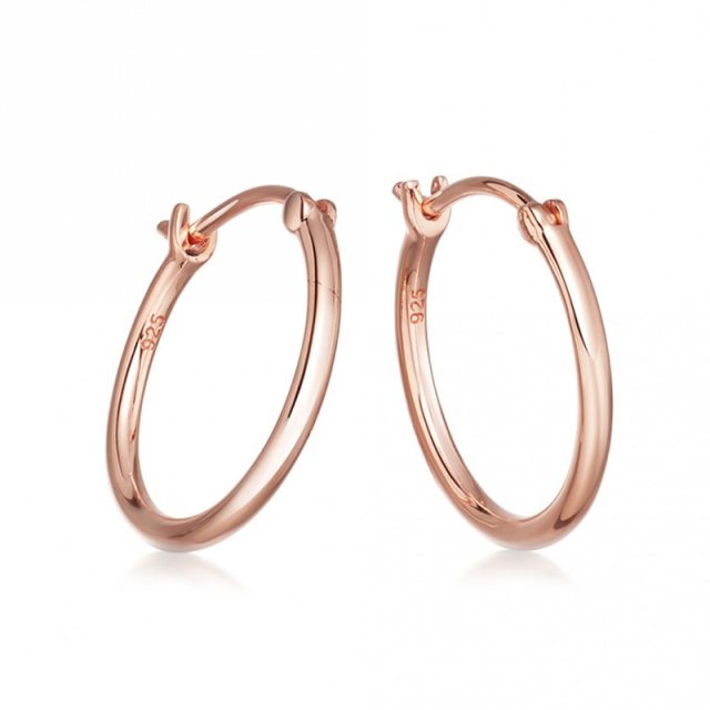 Customized Jewelry Sterling Silver 18K Yello Gold Hoop Earrings