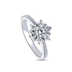 Customized Jewelry Sterling Silver Cubic Zirconia Ring for Women
