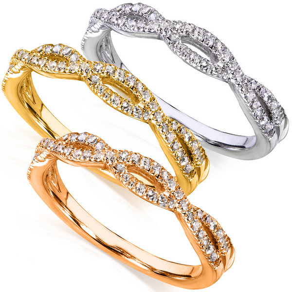 Customized Jewelry Sterling Silver Cubic Zirconia Braided Bnad for Women