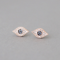 Christmas gift for Women Girls 925 Sterling Silver Cubic Zirconia Evil Eye Earring