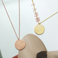 Sell Jewelry Necklace Sterling Silver Plain Round Disc Necklace