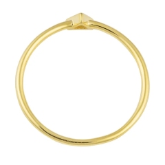 Free Sample 14K Yellow Gold Over Sterling Silver Mini Triangle Ring