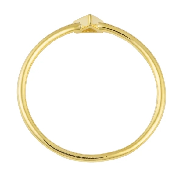 Free Sample 14K Yellow Gold Over Sterling Silver Mini Triangle Ring