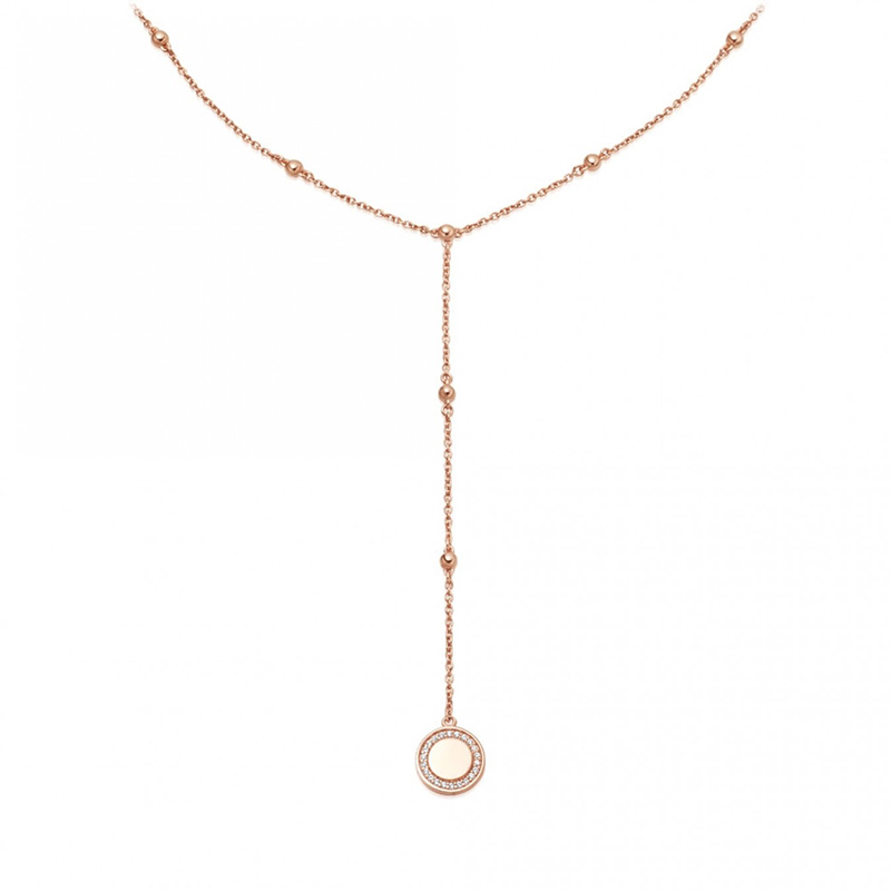 Sterling Silver Jewelry Manufacturer New Collection Beaded Lariat Chain Hanging Cosmos Necklace