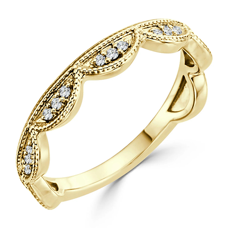 Sterling Silver Cubic Zirconia Stackable Tierra Crown Eternity Rings