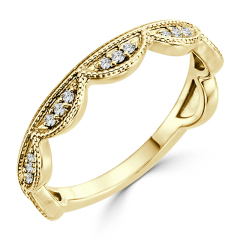 Sterling Silver Cubic Zirconia Stackable Tierra Crown Eternity Rings