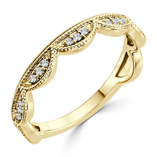 Sterling Silver Cubic Zirconia Stackable Tierra Crown Eternity Rings