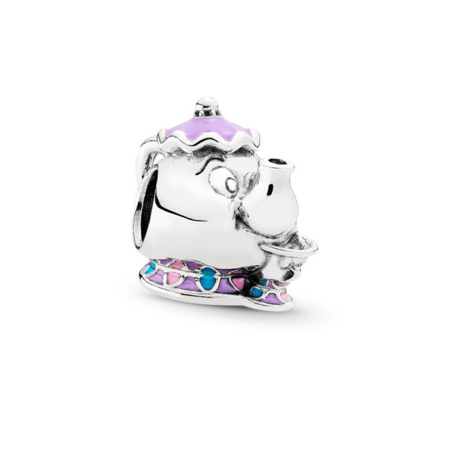 100% 925 Sterling Silver Mrs. Potts & Chip Beauty and the Beast Charm 792141ENMX
