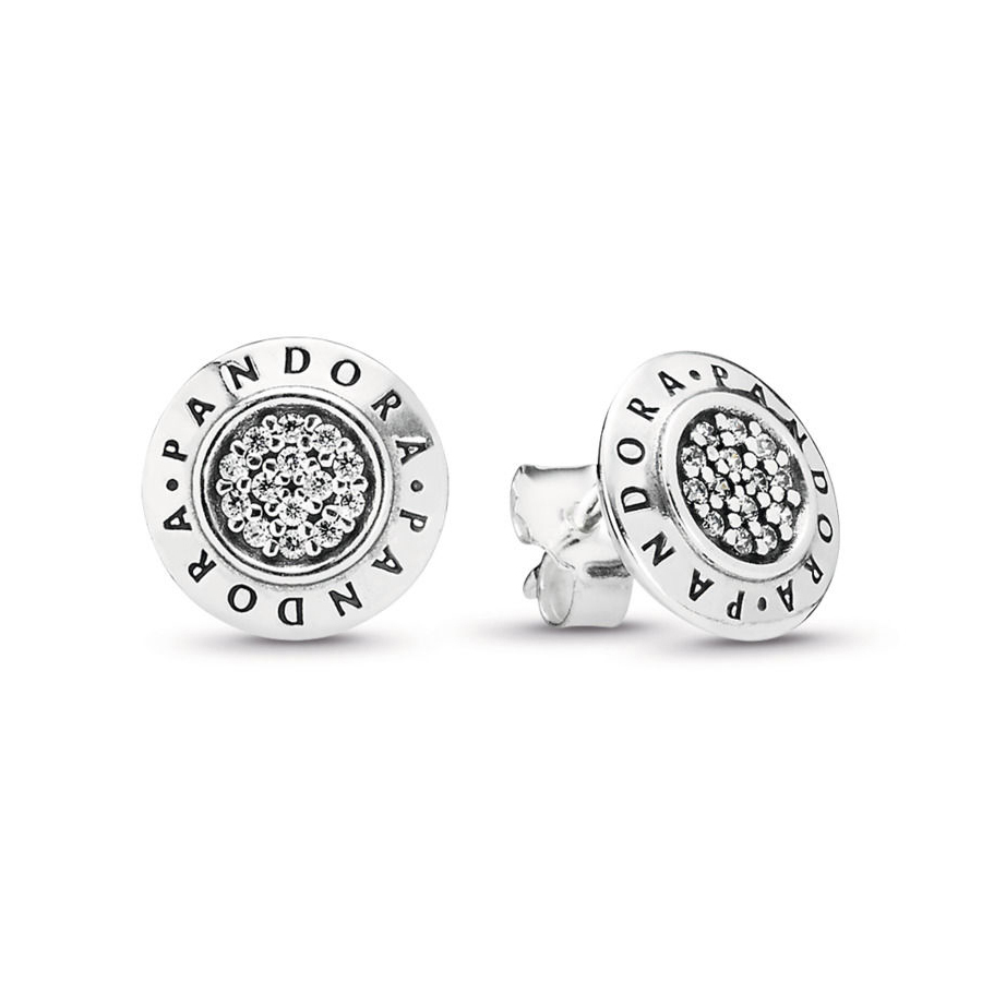 S925 ALE Earrings Sterling Silver Pink Rose Round Stud Earrings with Clear Cubic Zirconia 280559CZ