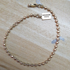Customized Jewelry 925 Sterling Silver Cutting Faced Beaded Bracelet