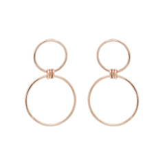 925 Sterling Silver Mixed Circle Earrings Women Jewelry