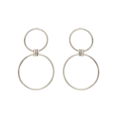 925 Sterling Silver Mixed Circle Earrings Women Jewelry
