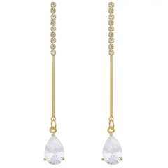 Women Fashion Jewelry Crystal Cubic Zircon Bling Dangle Earrings