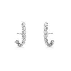 Sterling Silver White Cubic Zirconia the Hierophant Stud Earrings