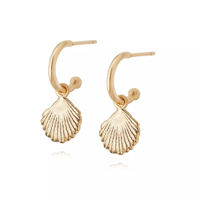 Delicate Sterling Silver Isla Shell Drop Earrings