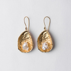 Danmark Vintage Jewelry Oyster Pearl Earrings in 925 Sterling Silver