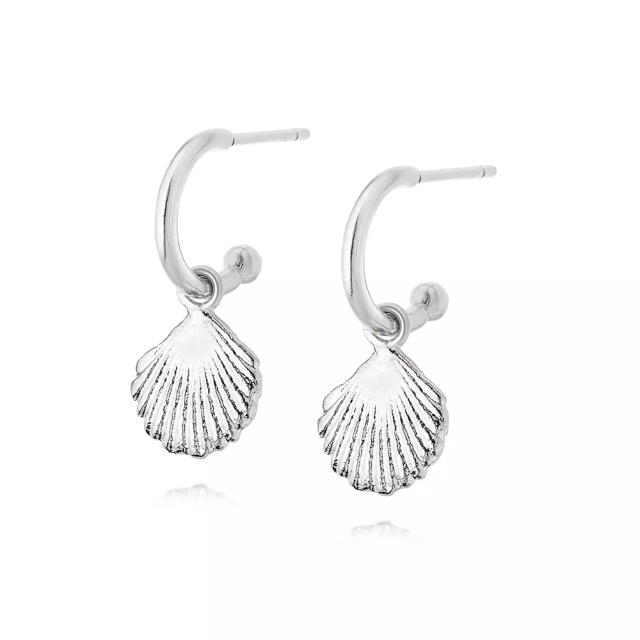 Delicate Sterling Silver Isla Shell Drop Earrings
