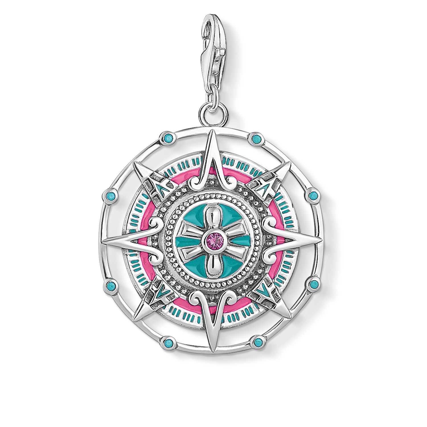 Customized 925 Sterlling Silver 18K Gold Plated Multicolor Enamel Mystical Aztec Symbolism Amulet Pendant PE843-973-7
