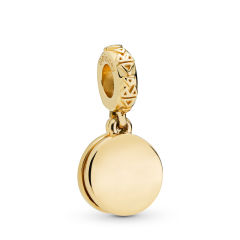 18K Yellow Gold Plated Sterling Silver Simba and Mufasa Sunset Pendant Charm 768262ENMX